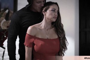 Busty Abigail Mac is facing a moral dilemma