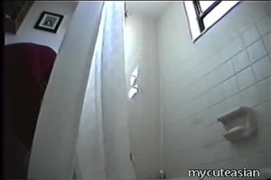 Movie of a hot asian showering