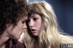 Petite blonde stepsister Ivy Wolfe gets pounded at a reunion party by stepbro