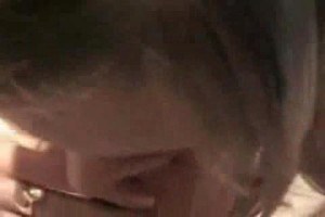 Blonde babe sucking and toying