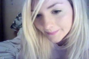 Awesome blonde teen exposing upskirt