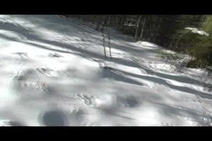 Nasty bitch in snow blowjob