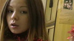 The sweet young Emily undressing panties  