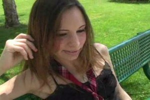 Sweet Kimber skips class only to flash her tits