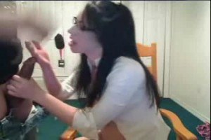 Dawn blowing meat On Webcam 