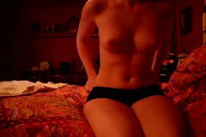 Teen hottie stripteasing on camera