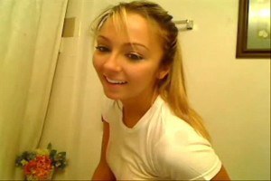 Amateur webcam model in the shower