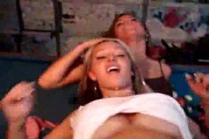 Basement lesbian play pretend