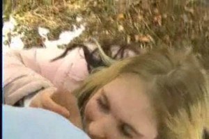 Amateur blowjob in the winter