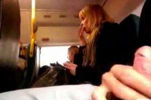 A guy jerking off on a bus
