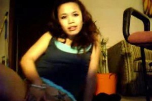 Horny latina masturbating at camera