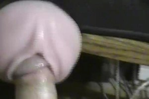 Guy fucking his Fleshlight sex toy