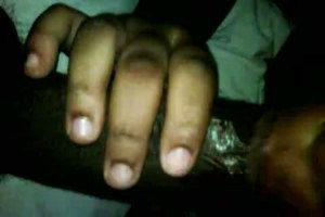 Ebony sucking a black meat