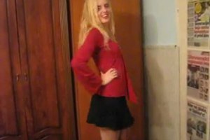 A sweet blonde amateur teasing