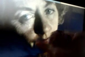 Thick dick jacks off to older woman