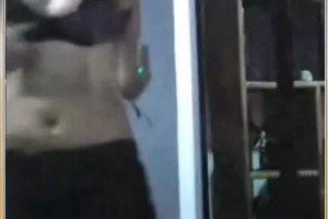 Small boobed blonde shows off on webcam