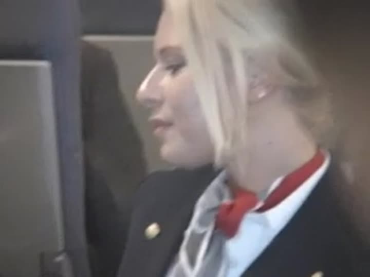 Air Hostess Big Dick Sex - Flight attendant sucking a passenger's cock