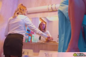 Anissa Kate and Daisie Belle threeway fucked by the lab assistant