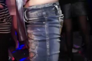 Dirty sluts get covered in cum at the orgy party