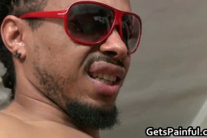  Steven handles a huge black cock!