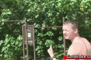 Young boy interviewing for gay pornstar job.