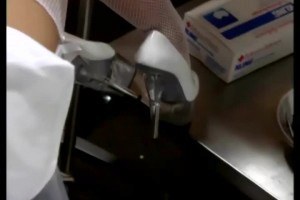 Sexy nurse in hospital action