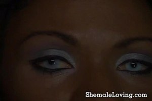 Beautiful ebony tranny fucking the boss's son.