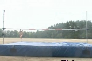 A sporty asian working out all nude