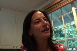 A teen making love with  mature slut