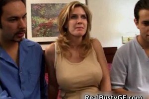 Busty beauty gets her wildest sex dream come true!