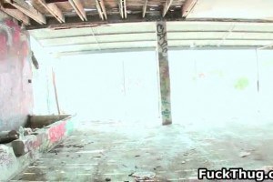 A black dude sucking on two guys