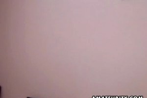 Lovely amateur brunette gets a messy facial