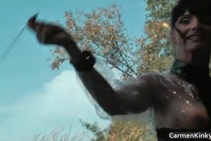 Two nasty mistresses tormenting a old man