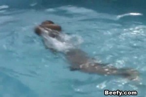 Young guys fucking by the pool