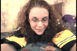 Sexy nerd has her pussy toyed!