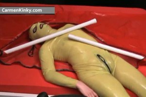 Dirty  Kinky Carmen taking care of a slave