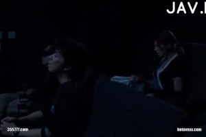 Asian maid fingered at the cinema hall.