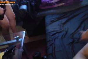 Hot and sexy blonde teen sucking and fucking cocks in a threesome