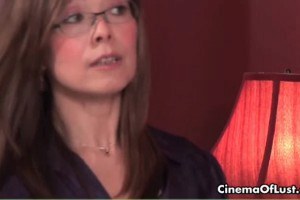 Sexy blonde tied up and blindfolded by a man