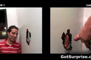 Horny gay man sucking on a straight cock!