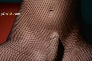 Classy blonde handling dildo