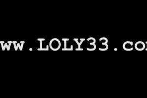 Busty brunette beauty with freckles in action