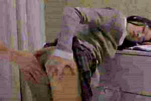 Sexy secretary gets facial in the office!