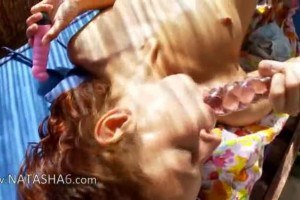 Two sexy lesbian teens having sex with their toys 