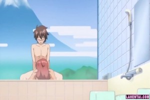 Superb anime hottie with big boobs take a cumshot
