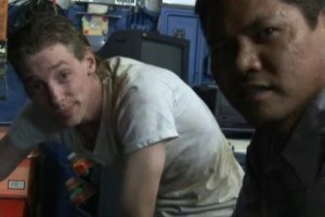 Horny tattooed slut taking a dick between her lips