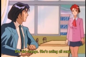 Sweet anime chick licks a big dick and rides it like a pro