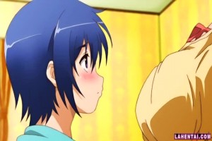 Busty hentai teacher pumped