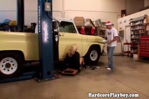 Delicious blonde amateur fucked by her dirty Santa