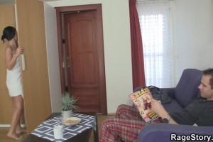 Sexy Czech brunette fucked really hard after a shower